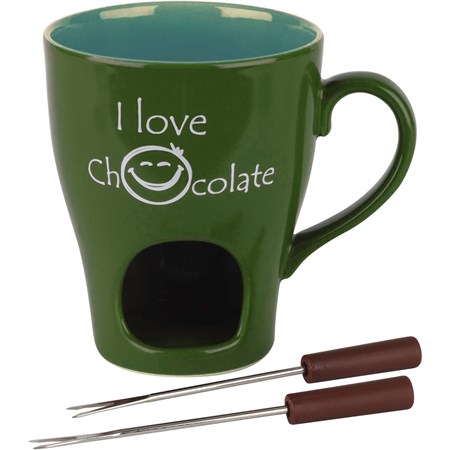 set 3 pezzi fonduta per il cioccolato