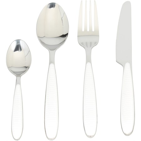 servizio 24 posate glossy bianco