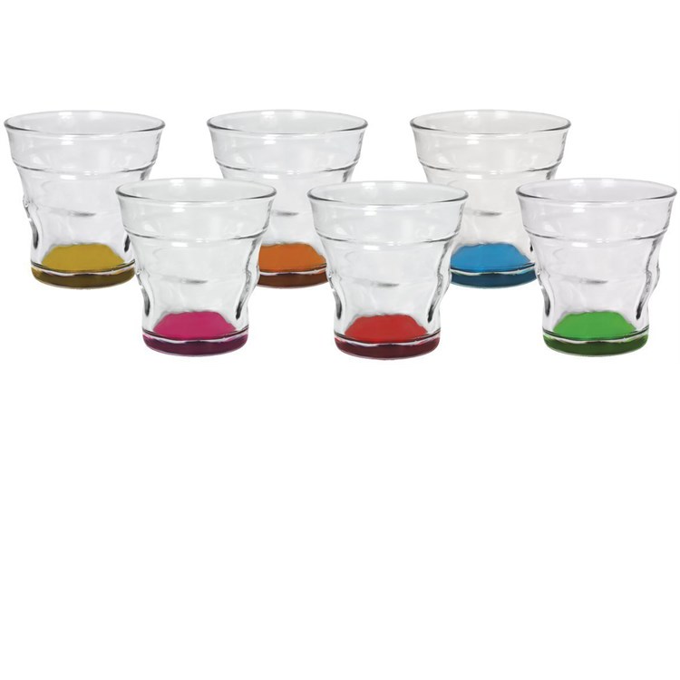 Set 6 bicchierini multicolor in vetro new Bialetti