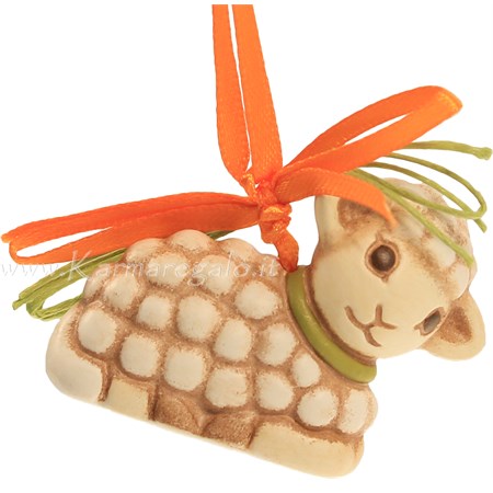 mini addobbo ceramico agnello thun