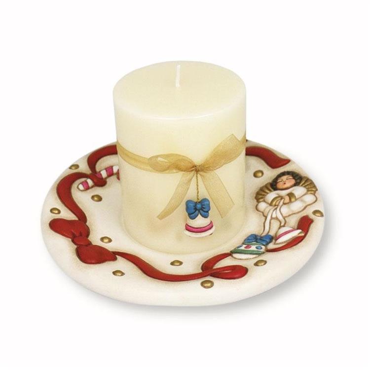 Portacandela avorio con candela  Thun