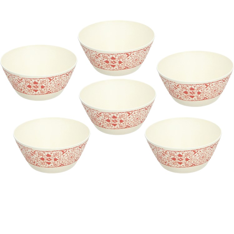 Set 6 Coppette Tonde Cm 15 Cloud Rosso