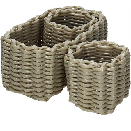 set 3 cestini portatutto grigi