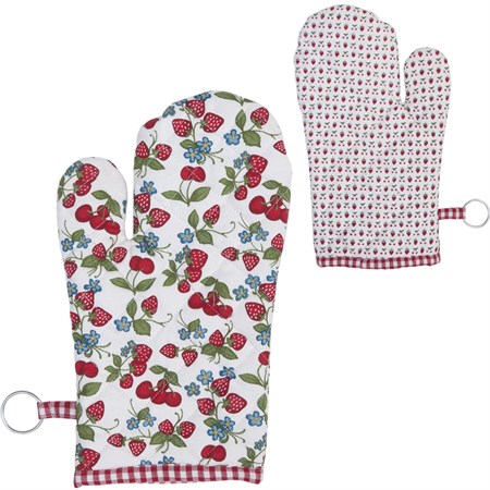 guanto da forno con fragole