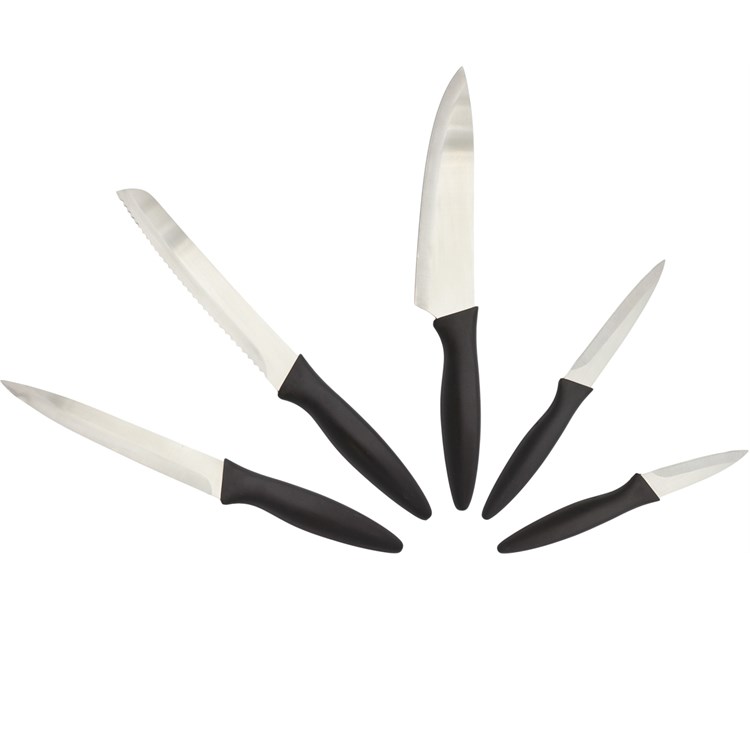 Set 5 coltelli con manico nero