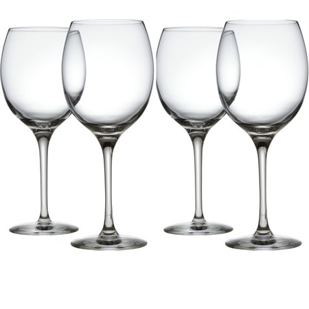 set 4 bicchieri per vini bianchi in vetro cristallino