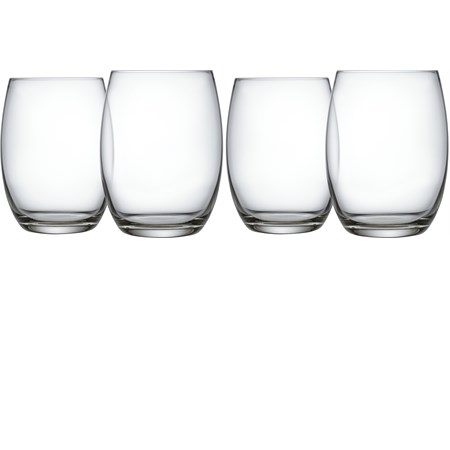 set 4 bicchieri per long drink in vetro cristallino