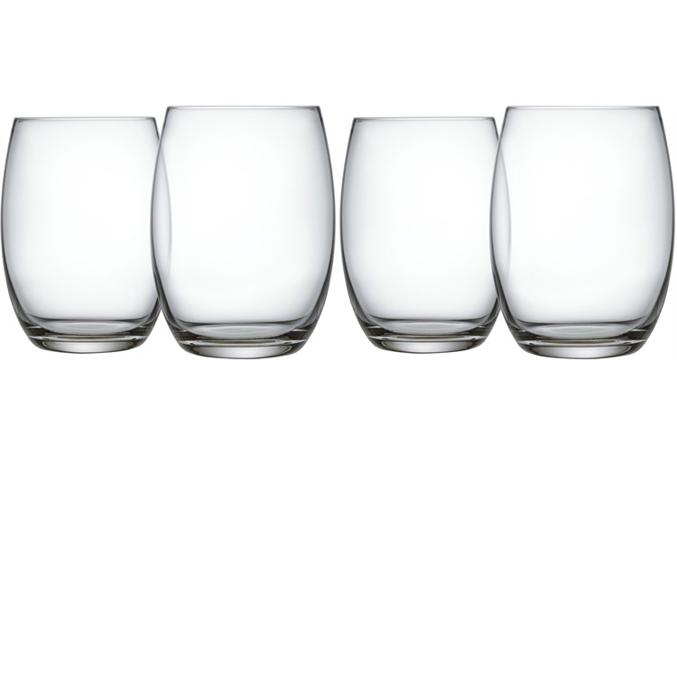Set 4 Bicchieri Per Long Drink In Vetro Cristallino