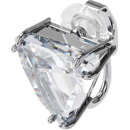 orecchini a clip mesmera singolo bianco placcato rodio