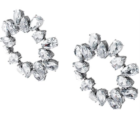 orecchini cerchio millenia bianco placcato rodio