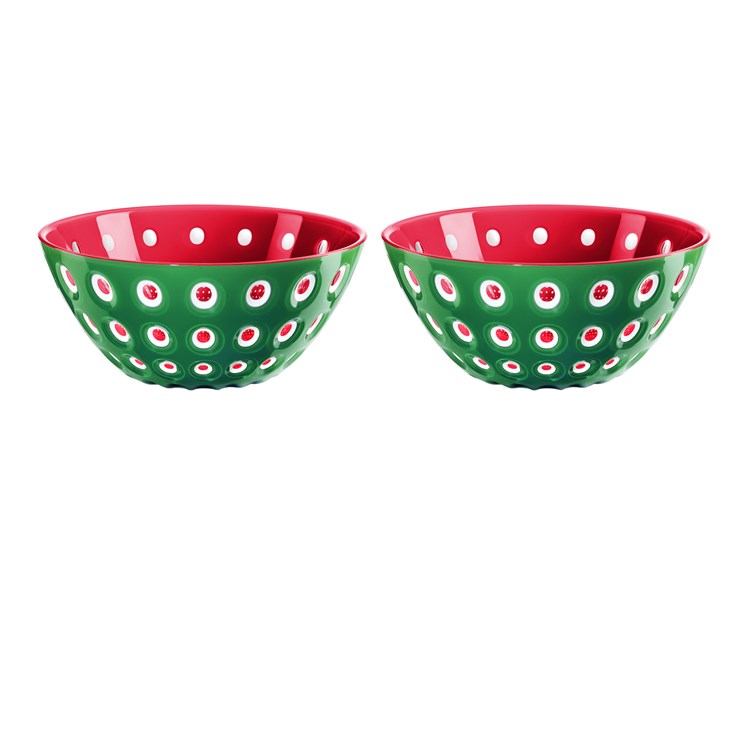 Set 2 Ciotoline Le Murrine Rosso Bianco Smeraldo cm 12