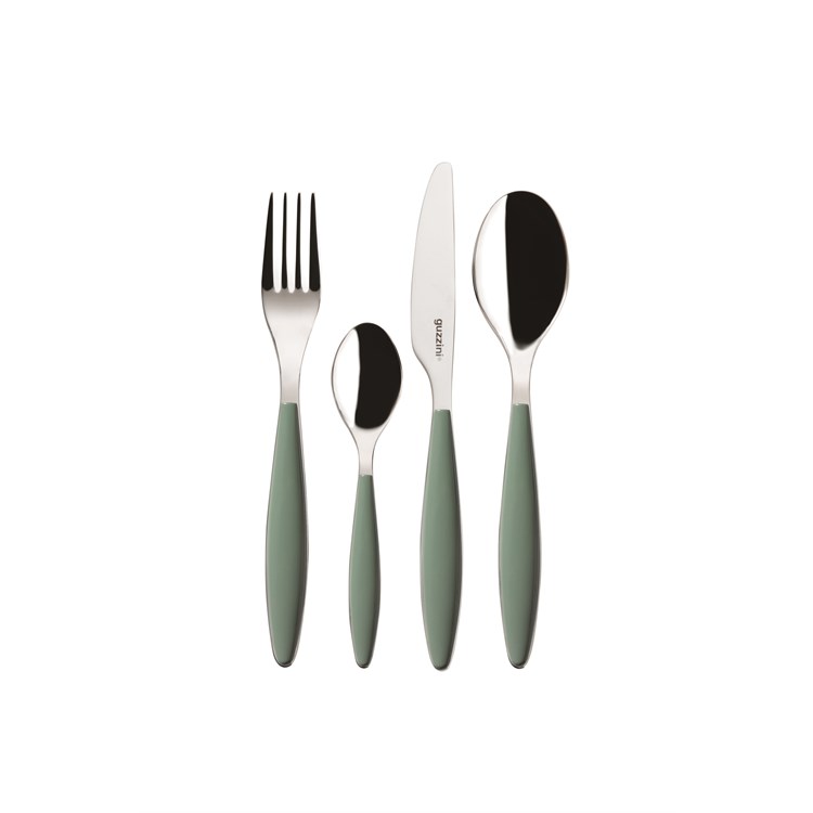 Set 24 Posate Bicolore Feeling Verde Laguna