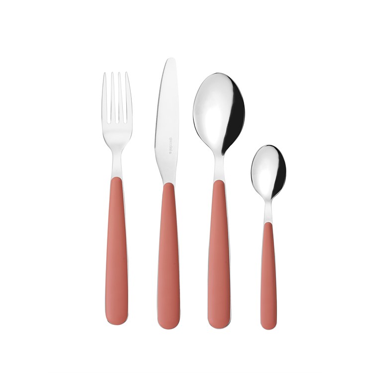 Set 24 Posate Pop Terracotta Chiaro