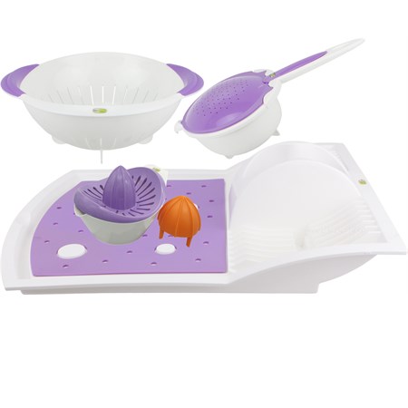 set indispensabili cucina viola