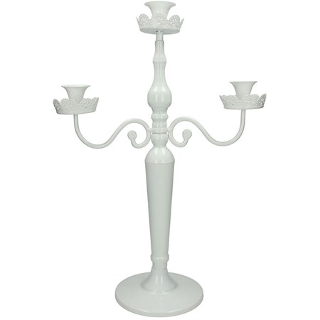 candeliere a 3 fiamme bianco