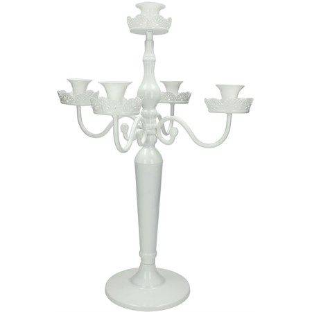 candeliere a 5 fiamme bianco