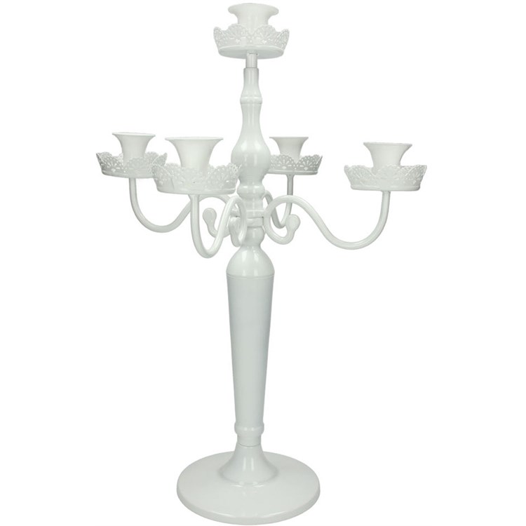 Candeliere a 5 Fiamme Bianco