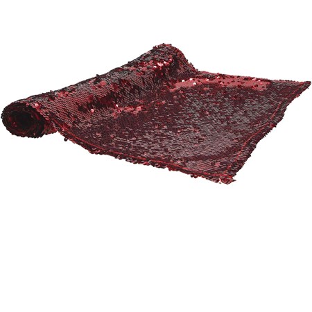 runner paillettes rosso cm 40 x 140