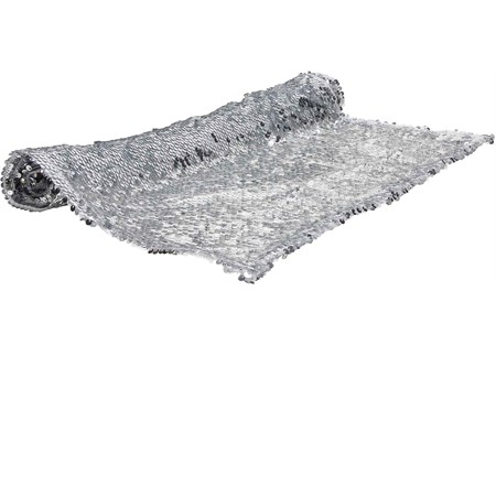 runner paillettes argento cm 40 x 140