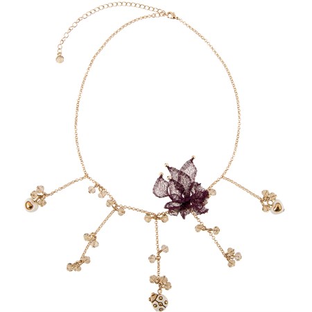 collana e orecchini fiocco rosso thun