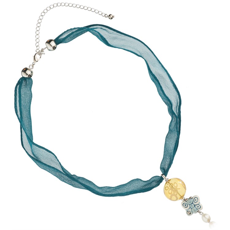 Collana Pearls Farfalla Verde