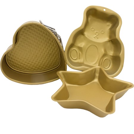 set tre mini stampi antiaderente