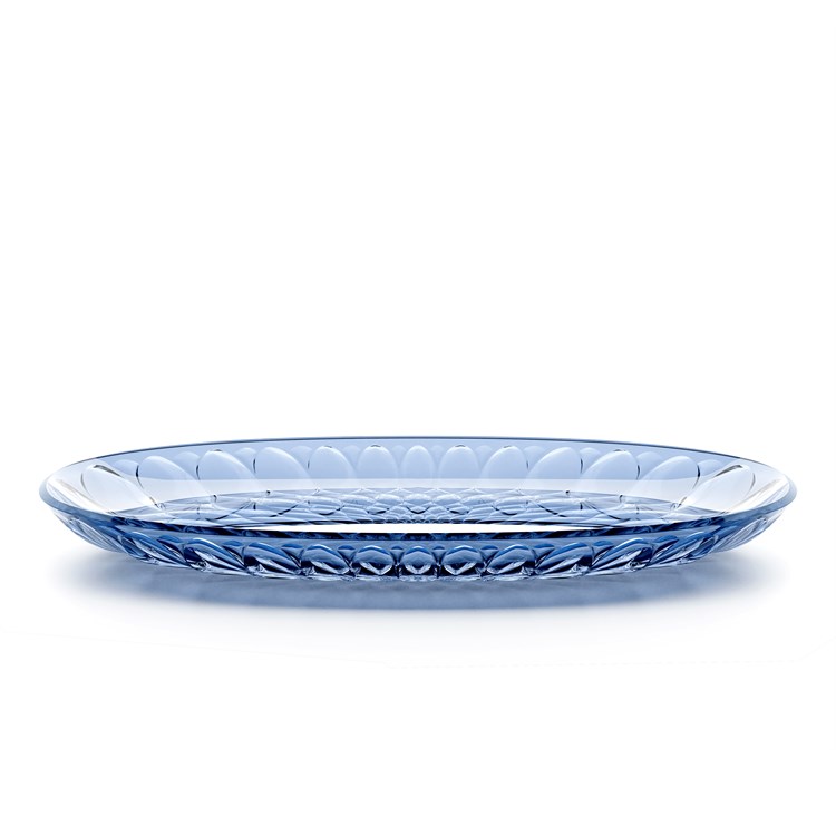 Vassoio Ovale Piccolo Vanity Blu Denim