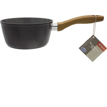 casseruola manico lungo cm 16 per induzione wood