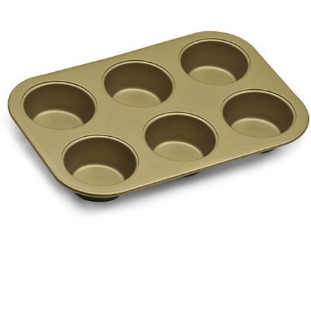 teglia 6 muffin in acciaio rivestito bialetti dolce chef
