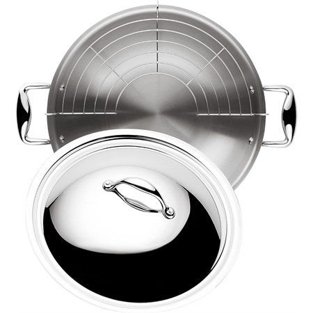 Wok Con Coperchio e Griglia Accademia cm 36 in Cucina