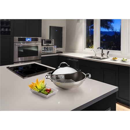 Wok Con Coperchio e Griglia Accademia cm 36 in Cucina