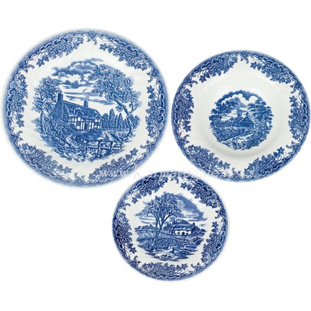 Servizio 18 pezzi originale in ceramica Brook Blue in Tavola