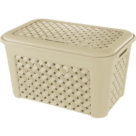 Cesta portabiancheria Arianna con coperchio angora in Casa