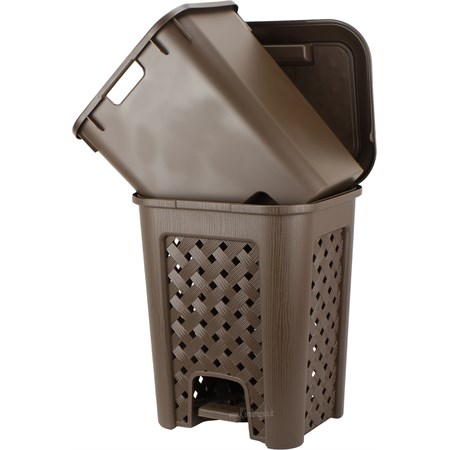 Pattumiera a pedale Arianna wenge in Casa