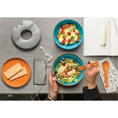 Salad Lunch Box Refrigerata Rosso e Azzurro in Casa