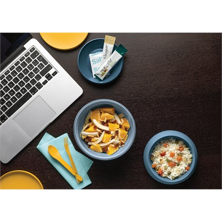 Salad Lunch Box Refrigerata Giallo e Grigio in Casa