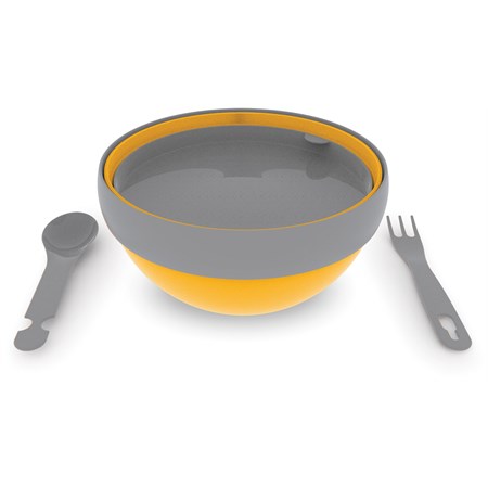 Salad Lunch Box Refrigerata Giallo e Grigio in Casa