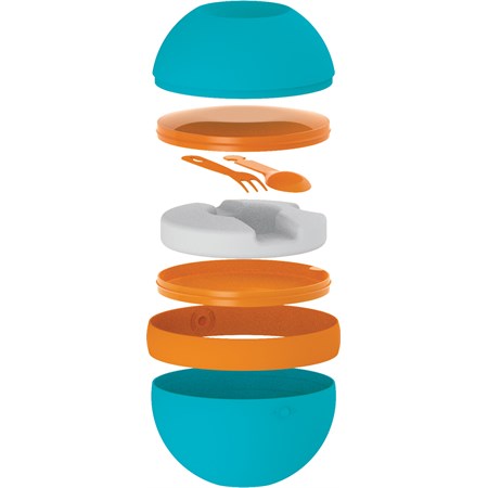 Salad Lunch Box Refrigerata Azzurro e Arancio in Casa