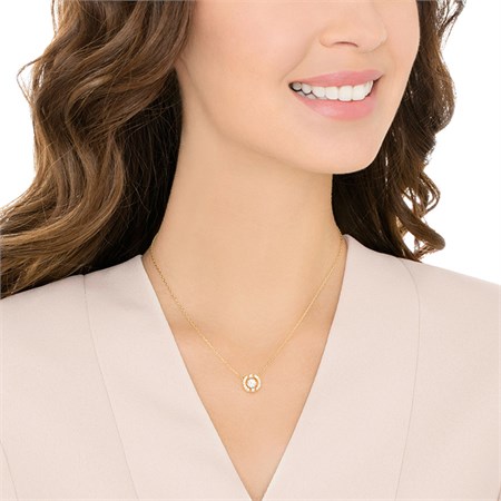 Collana Sparkling Dance Round Bianco in Boutique