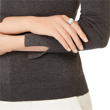 Anello Holding Placcatura in Rodio in Boutique