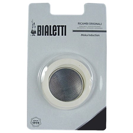 Set 3 Guarnizioni e 1 Piastrino Moka Induction 6 Tazze in Ricambi