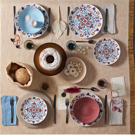 Tovaglia Rettangolare Volterra cm 140x240 Albicocca in Tavola