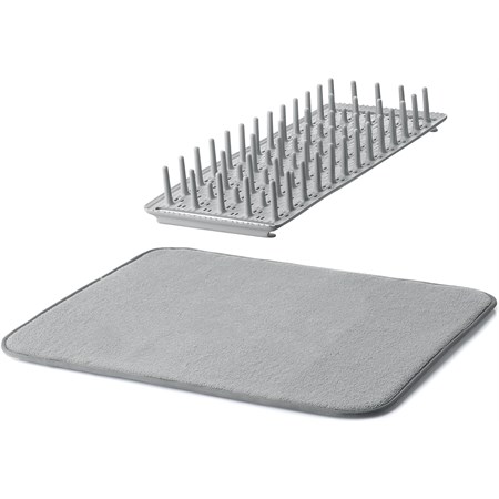 Scolapiatti Con Tappetino Dry E Safe Grigio Opaco  in Cucina