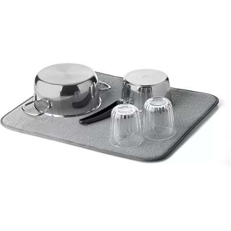 Tappetino Universale Scolatutto Dry E Fold Grigio Scuro in Cucina