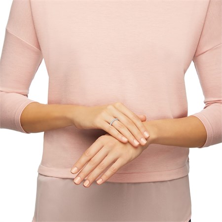 Anello Rare Bianco Placcatura Rodio  in Boutique