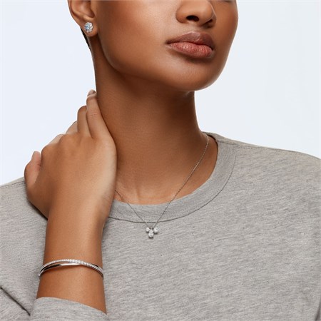 Pendente Attract Cluster Bianco Placcato Rodio in Boutique