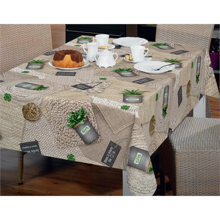 Tovaglia Plastificata Telata Jardin Secret in Tavola