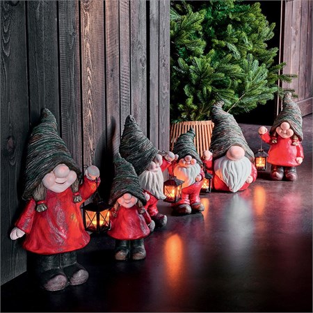 Gnomo Grande Con Lanterna Cm 40 in Casa