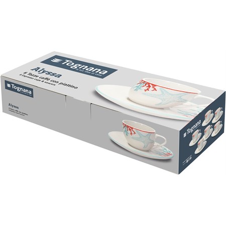 6 Tazzine da Caffè con Piattini Metropolis Alyssa in Tavola