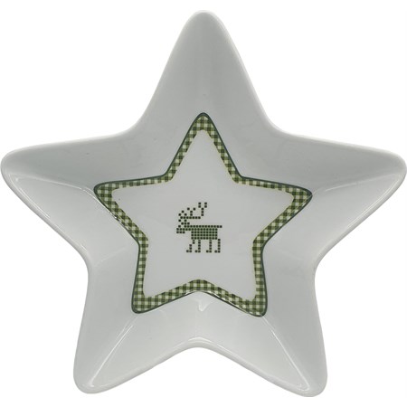 Ciotola Stella Decoro Renna Verde in Casa